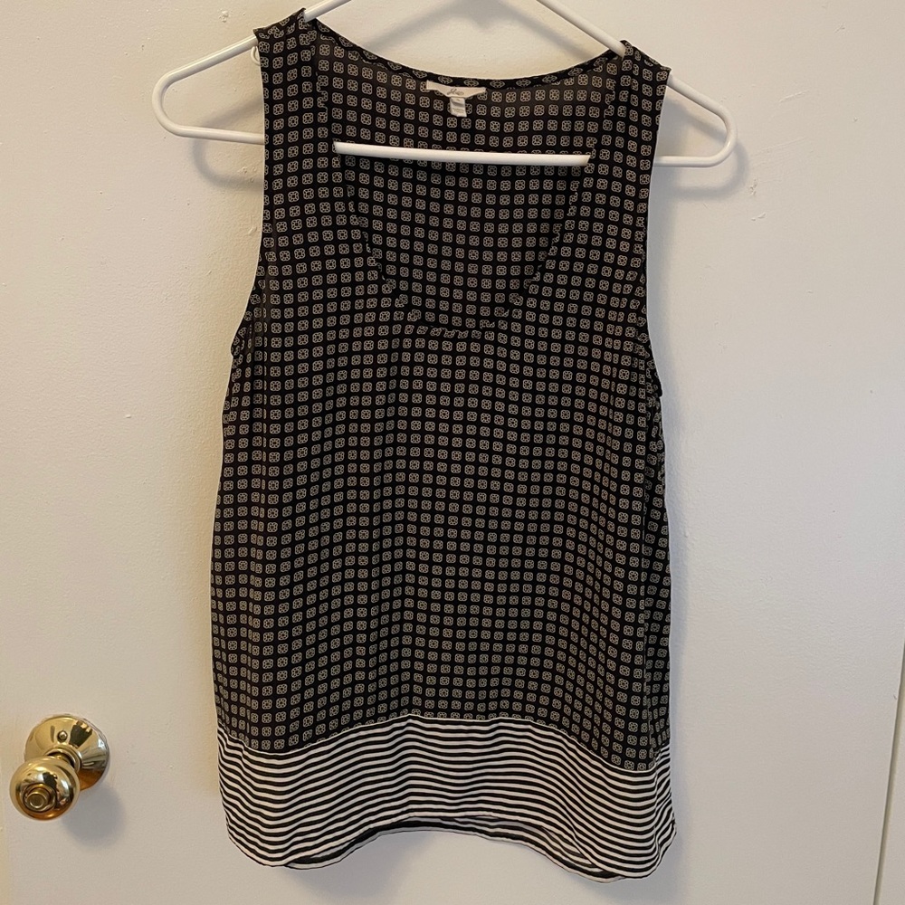 Joie Brand Silk Blend Print Tank Top Size S